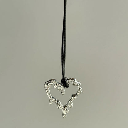 Retro Classic Style Heart Shape Titanium Steel Earrings Necklace