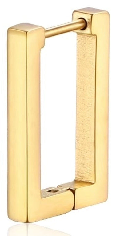 1 Piece Fashion Square Star Heart Shape 201 Stainless Steel 18K Gold Plated Earrings