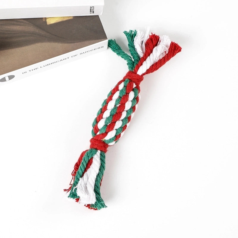 Cute Cotton Rope Christmas Infinite Twist Pet Toys