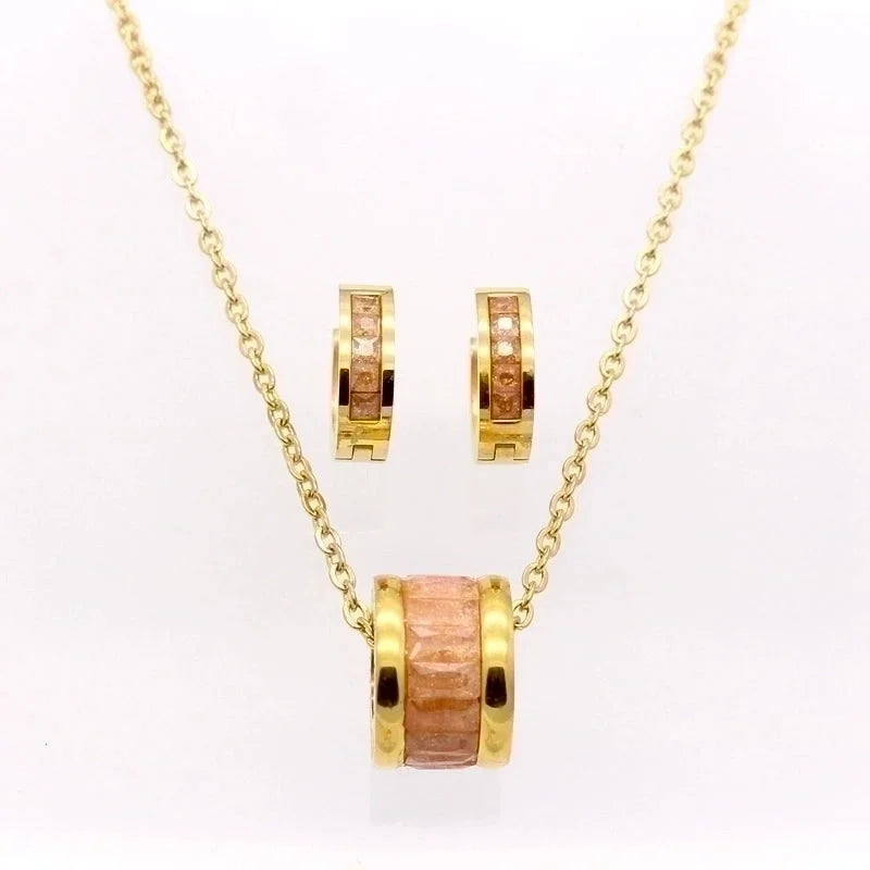 Classic Style Geometric Titanium Steel Pendant Necklace