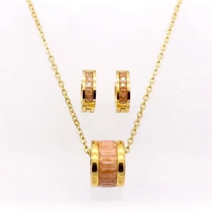 Classic Style Geometric Titanium Steel Pendant Necklace