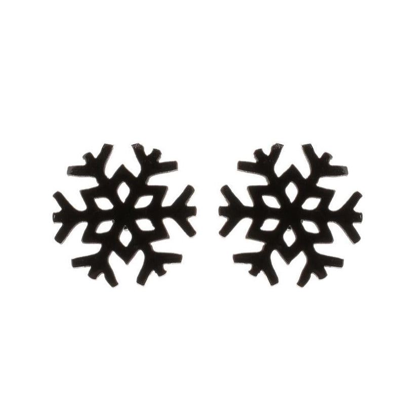 1 Pair Fashion Snowflake Plating 304 Stainless Steel 18K Gold Plated Ear Studs