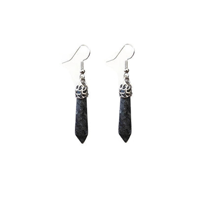 Ethnic Style Water Droplets Stone Drop Earrings 1 Pair