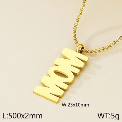 Stainless Steel 18K Gold Plated Minimalist Letter Pendant Necklace