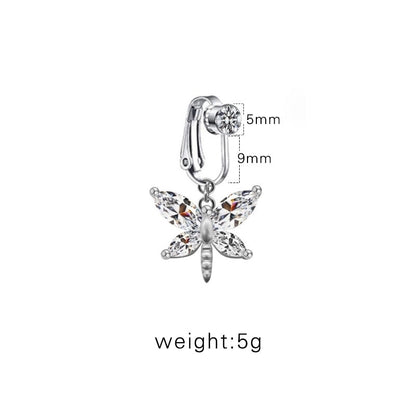 Casual Retro Minimalist Animal Starry Sky Moon Stainless Steel Alloy Copper White Gold Plated Gold Plated Rhinestones Belly Ring In Bulk