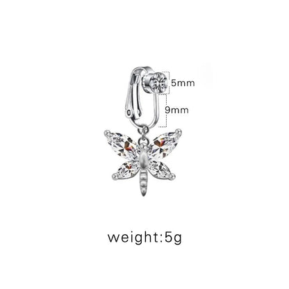 Casual Retro Minimalist Animal Starry Sky Moon Stainless Steel Alloy Copper White Gold Plated Gold Plated Rhinestones Belly Ring In Bulk