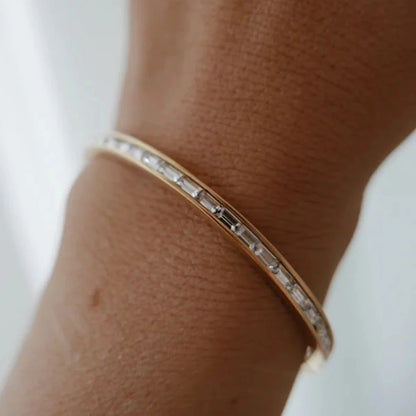 Women IG Style Geometric Stainless Steel 18K Gold Plated Bracelets
