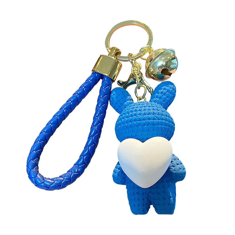 Cartoon Style Animal Heart Shape Resin Unisex Bag Pendant Keychain