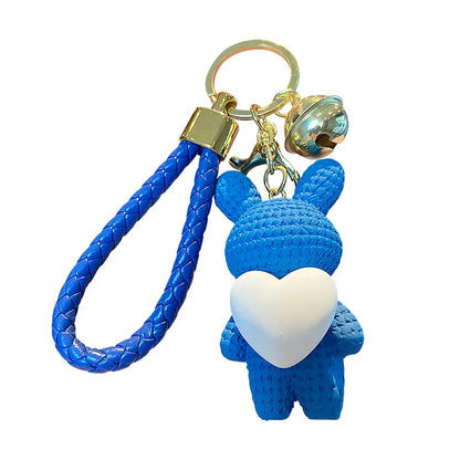 Cartoon Style Animal Heart Shape Resin Unisex Bag Pendant Keychain