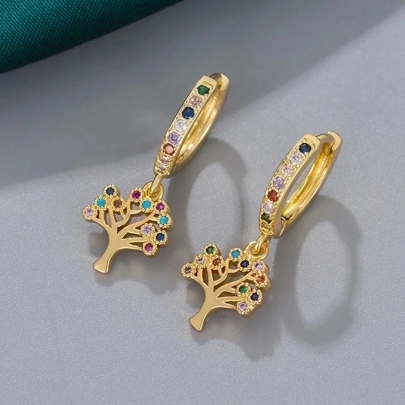 1 Pair Vintage Style Tortoise Cross Butterfly Plating Inlay Copper Rhinestones Drop Earrings