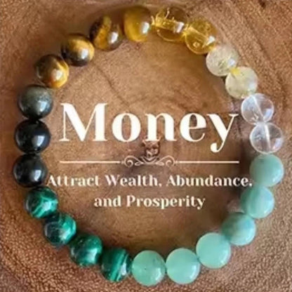 Retro Bohemian Round Semi-precious Stone Elastic String Bracelets In Bulk Natural Stone Bracelet