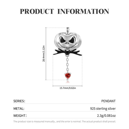 925 Sterling Silver Plating Pumpkin Pendant Necklace