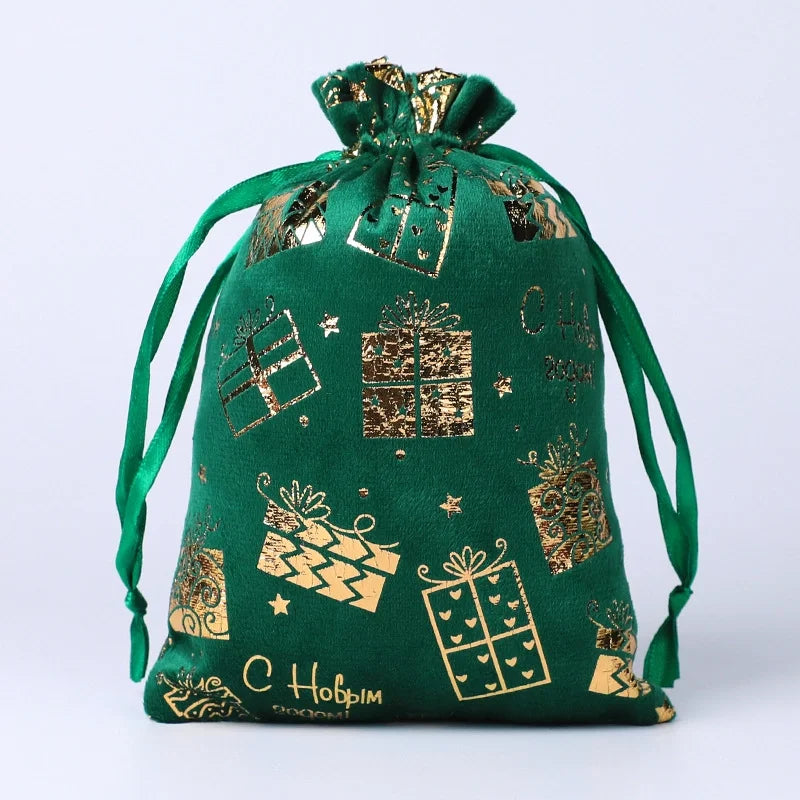 Christmas Minimalist Classic Style Christmas Tree Snowflake Flocking Holiday Daily Gift Bags Gift Wrapping Supplies