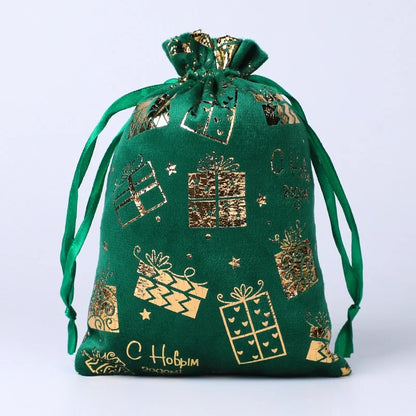 Christmas Minimalist Classic Style Christmas Tree Snowflake Flocking Holiday Daily Gift Bags Gift Wrapping Supplies