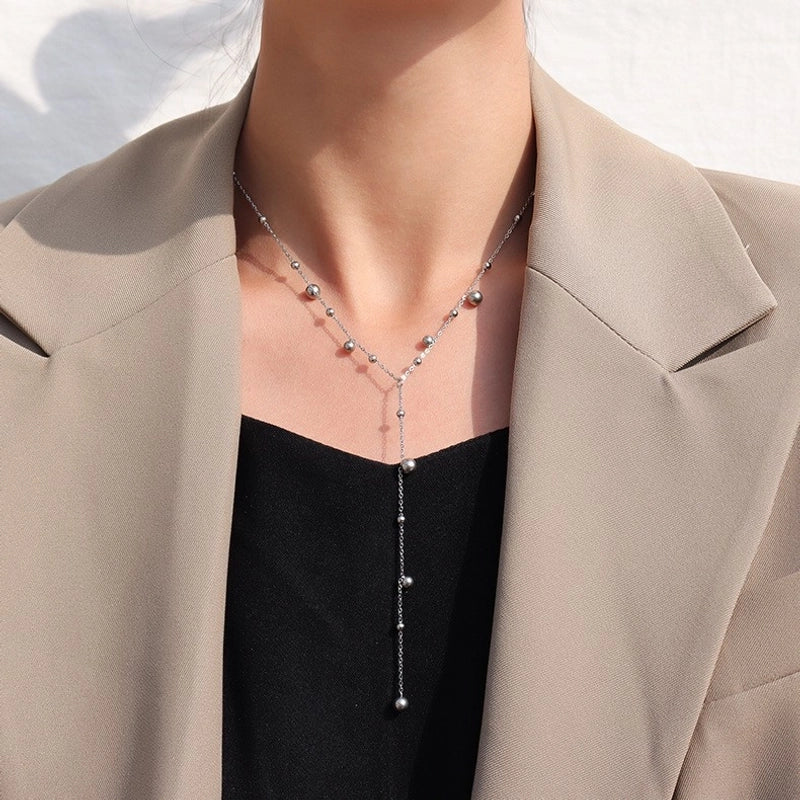 Minimalist IG Style Geometric Titanium Steel Plating Stainless Steel Necklaces