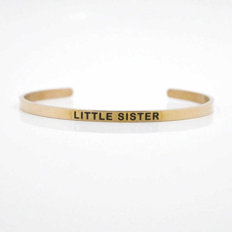 Casual Minimalist Letter Stainless Steel Cuff Bracelets