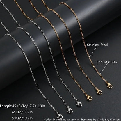 2 Pieces Hip-Hop Minimalist Solid Color 304 Stainless Steel Plating Necklace
