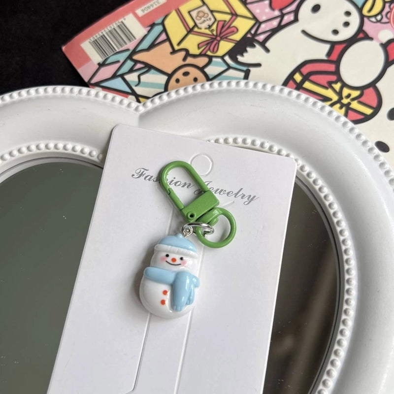 Cute Santa Claus Resin Christmas Women's Keychain