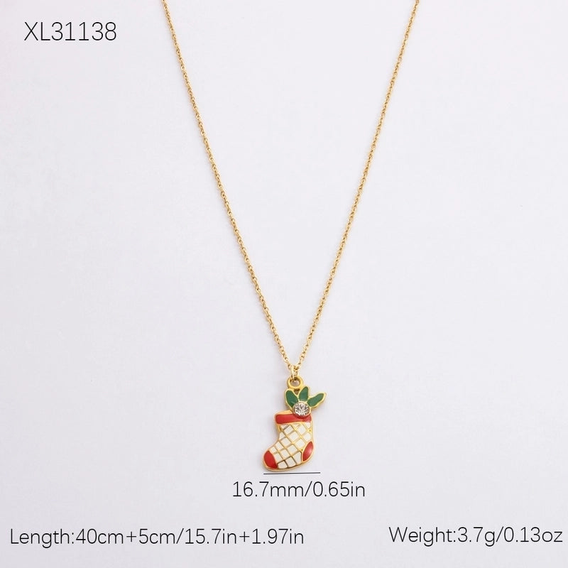 Cute Modern Style Christmas Tree Bow Knot Snowflake 304 Stainless Steel Plating Bracelets Earrings Necklace