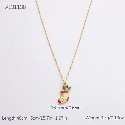 Cute Modern Style Christmas Tree Bow Knot Snowflake 304 Stainless Steel Plating Bracelets Earrings Necklace