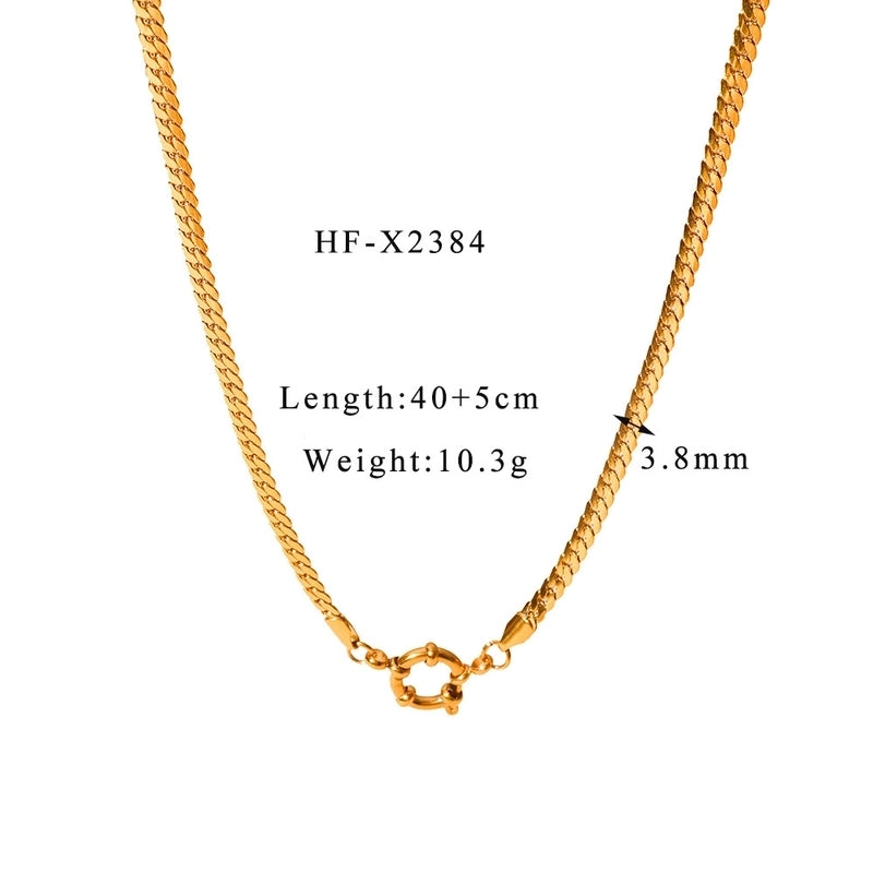 Casual Elegant Vintage Style Geometric Titanium Steel Plating Pendant Necklace