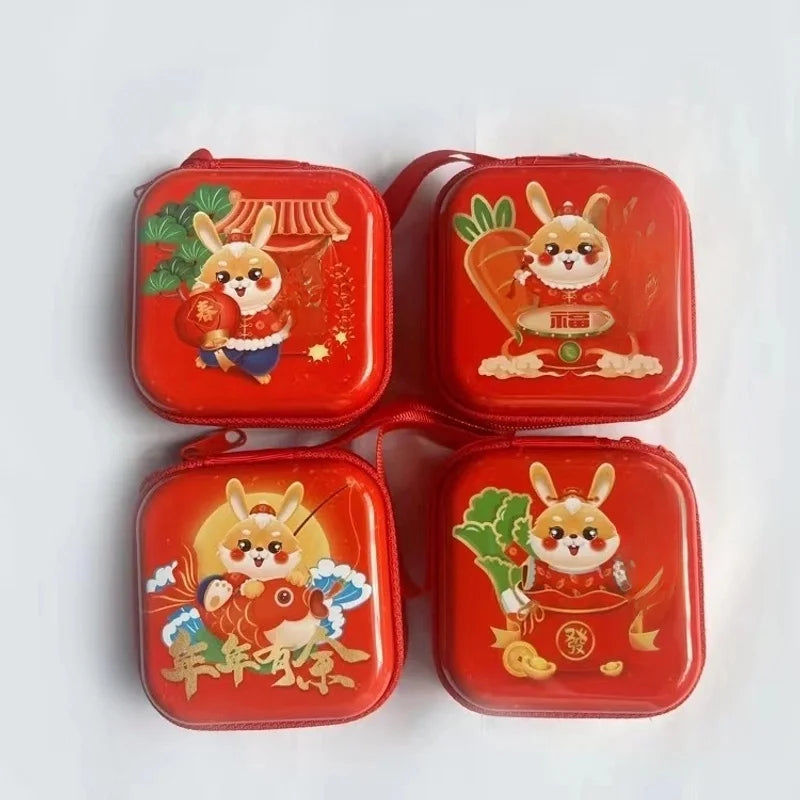 Unisex Santa Claus Tinplate Zipper Coin Purses