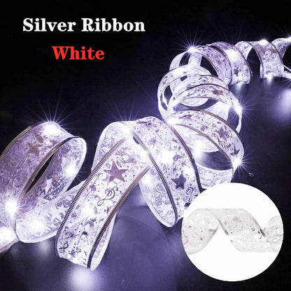 Christmas Fashion Star Ribbon Party String Lights