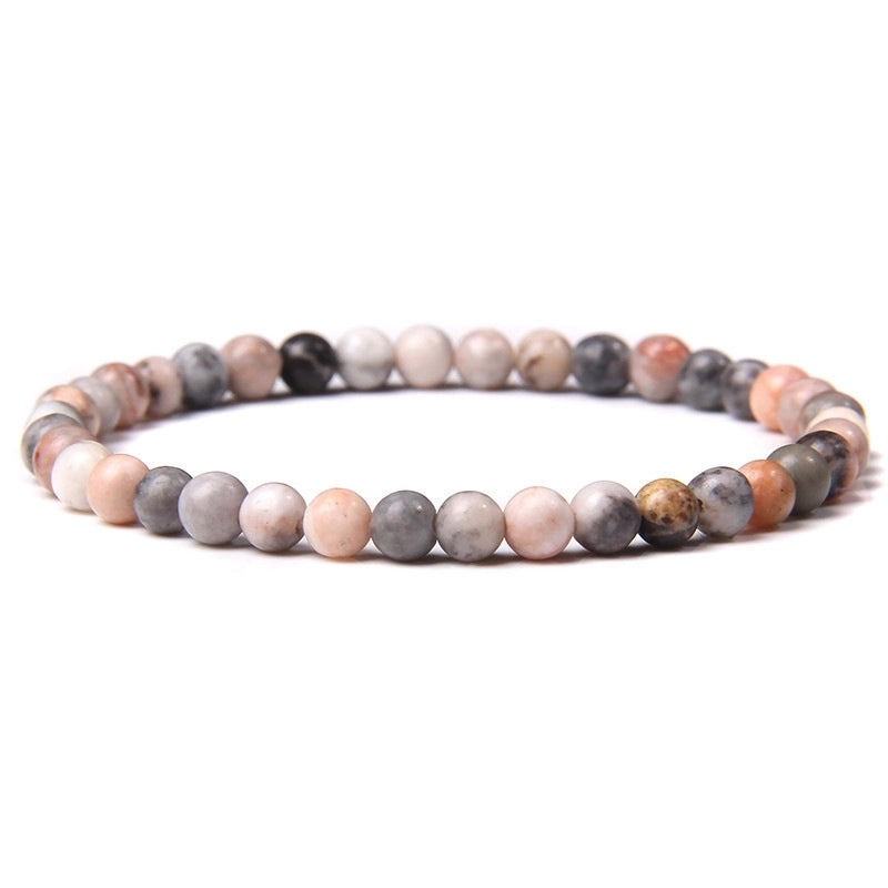 Romantic Classic Style Round Natural Stone Bracelets In Bulk