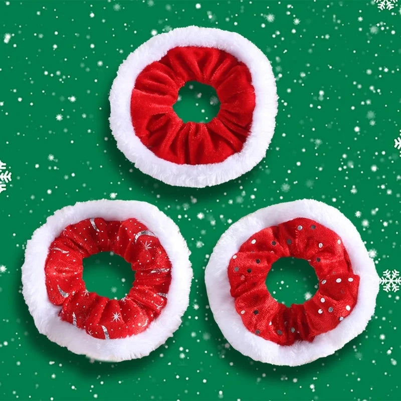 Classic Style Women's Plaid Snowflake Cloth Hair Tie