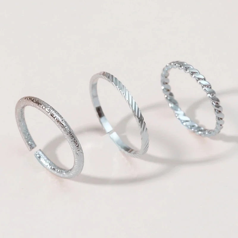 Ethnic Style Geometric Alloy Stainless Steel Rings