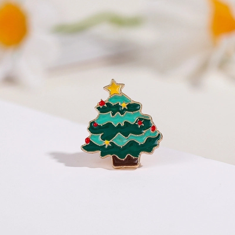 Cartoon Style Pin Santa Claus Alloy Enamel Unisex Brooches