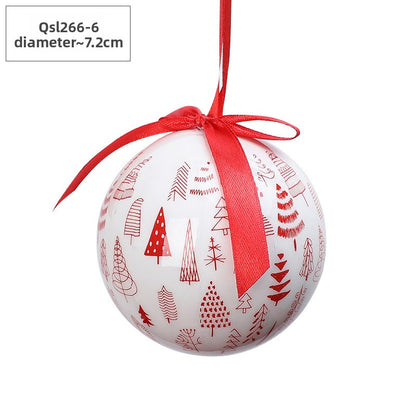 Christmas Ball Pendant Snowman Foam Ball Ornament Christmas Tree Hanging Ball Atmosphere Decoration Supplies
