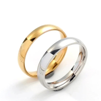 Minimalist Round Titanium Steel Plating Rings