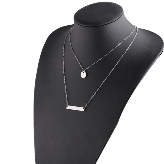 Titanium Steel 18K Gold Plated Retro Minimalist Chain Solid Color None Layered Necklaces