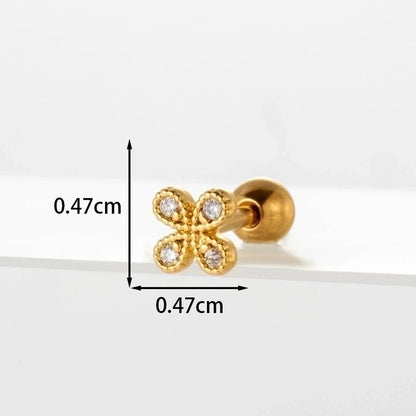 Ear Cartilage Rings & Studs Flower 316L Stainless Steel Copper