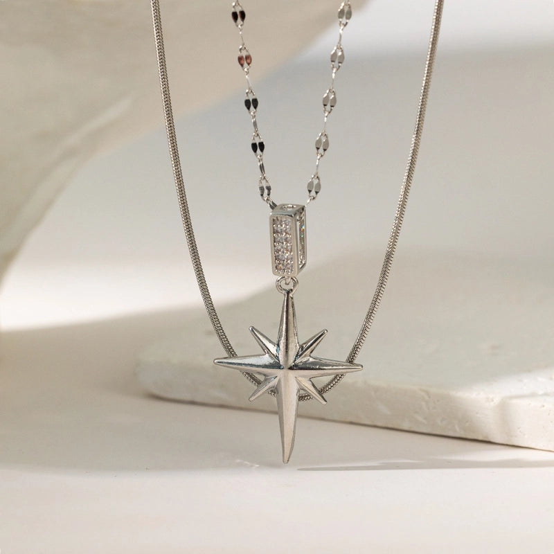 Modern Style Classic Style Devil's Eye Oval Heart Shape Titanium Steel Plating Stainless Steel Necklaces