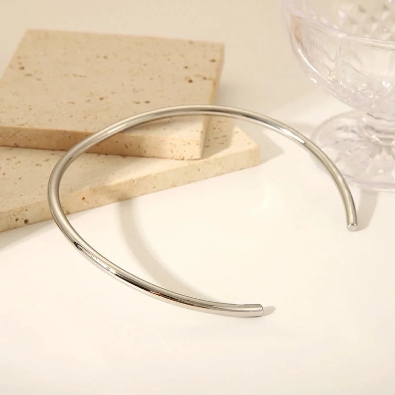 Minimalist Lines 304 Stainless Steel 18K Gold Plated Polishing Plating Choker