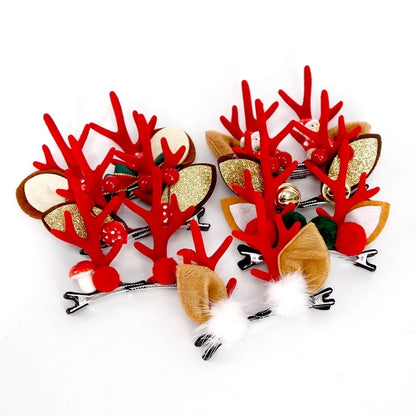 Christmas Cartoon Style Bell Snowman Antlers Plastic