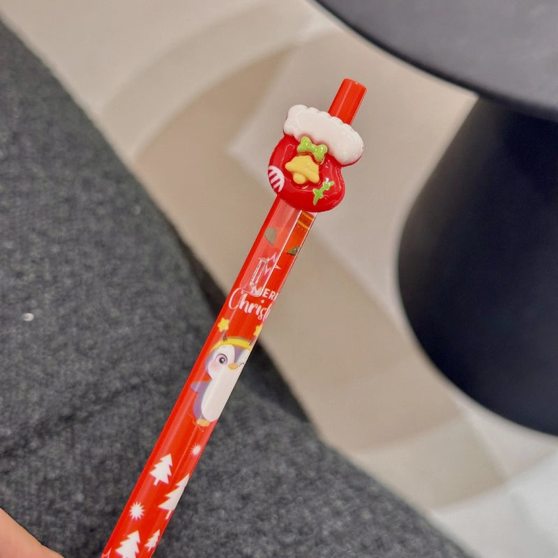1 Piece Christmas Tree Santa Claus Christmas Learning Christmas Plastic Cute Gel Pen