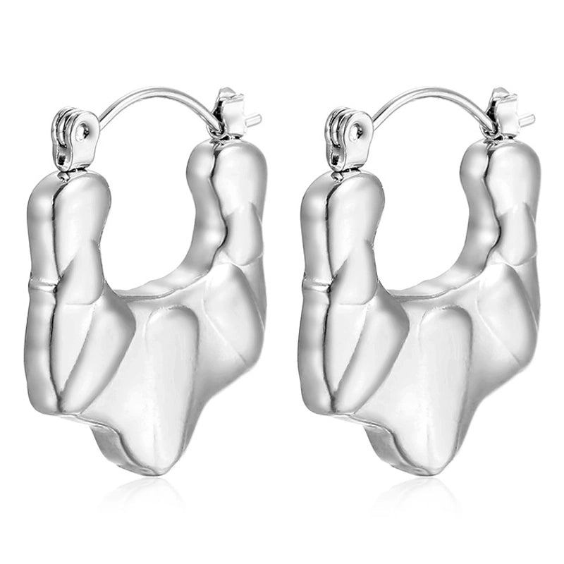 1 Pair Minimalist Classic Style Solid Color Plating 201 Stainless Steel 18K Gold Plated Earrings