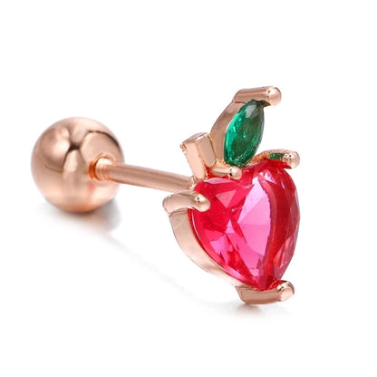 Ear Cartilage Rings & Studs Fashion Fruit Brass Artificial Gemstones