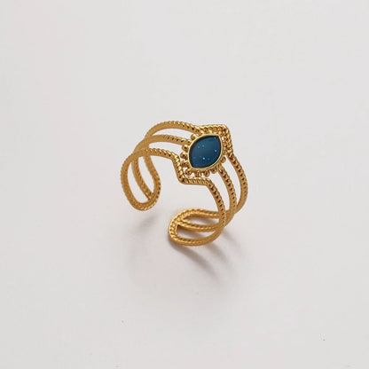 Elegant Minimalist Geometric 304 Stainless Steel Enamel Stainless Steel Rings