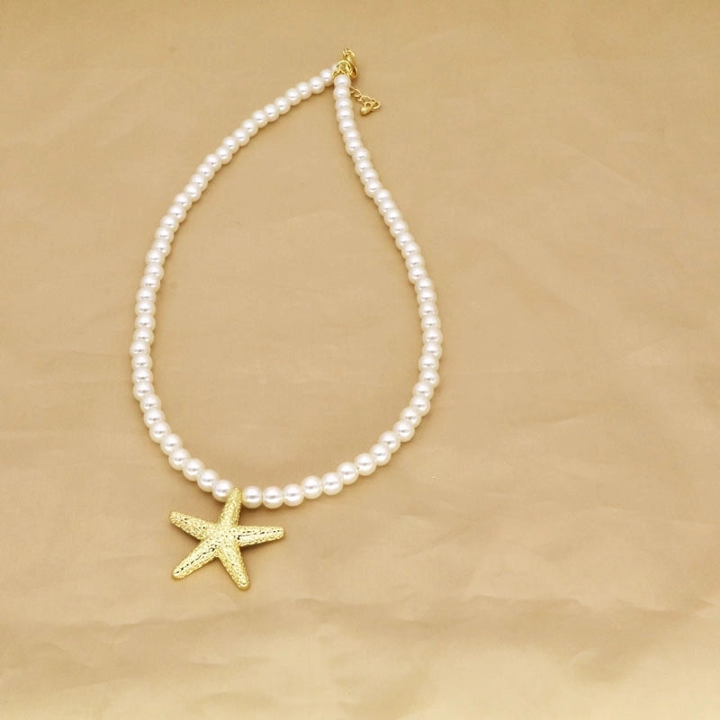 Copper Beaded Starfish Copper Necklaces