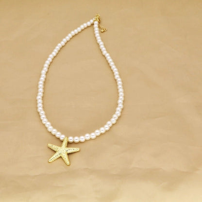 Copper Beaded Starfish Copper Necklaces