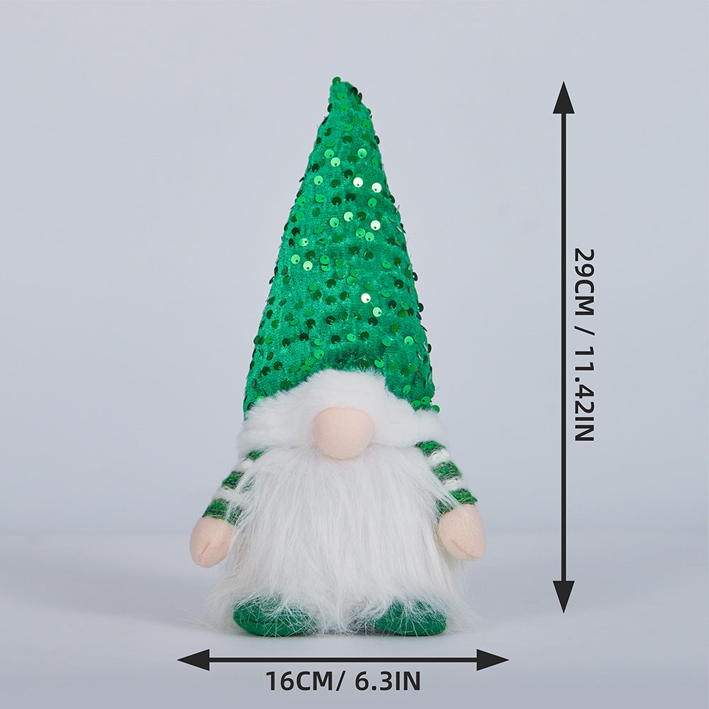 3 Pieces Christmas Decoration Lighted Gnome Figurine Rudolph Christmas Gift Ornament