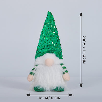 3 Pieces Christmas Decoration Lighted Gnome Figurine Rudolph Christmas Gift Ornament