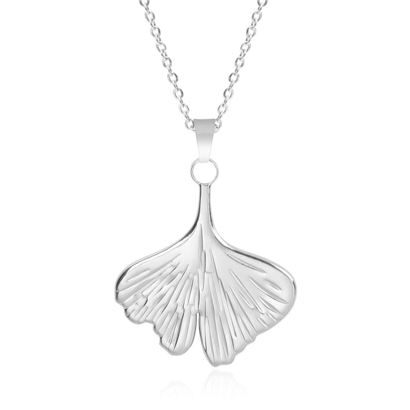 3 Pieces Casual Minimalist Ginkgo Leaf 304 Stainless Steel 18K Gold Plated Pendant Necklace Necklace Pendant