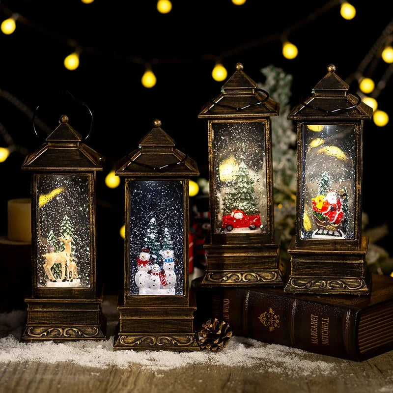 Christmas Decorations Water Ball Lamp Wind Light Automatic Snow Snowflake Music Box Music Box Christmas Gift Ornaments