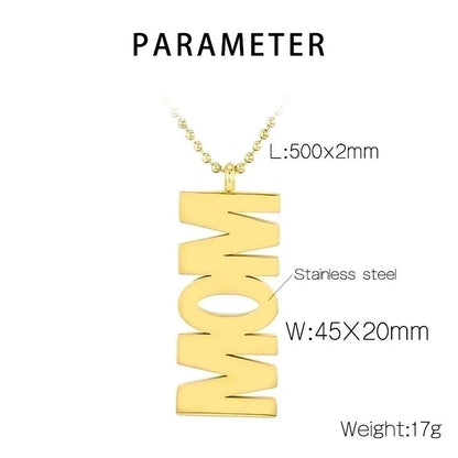 Stainless Steel 18K Gold Plated Minimalist Letter Pendant Necklace