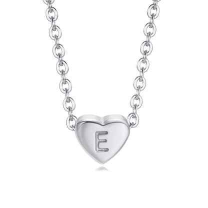 Minimalist Letter Titanium Steel Plating Pendant Necklace